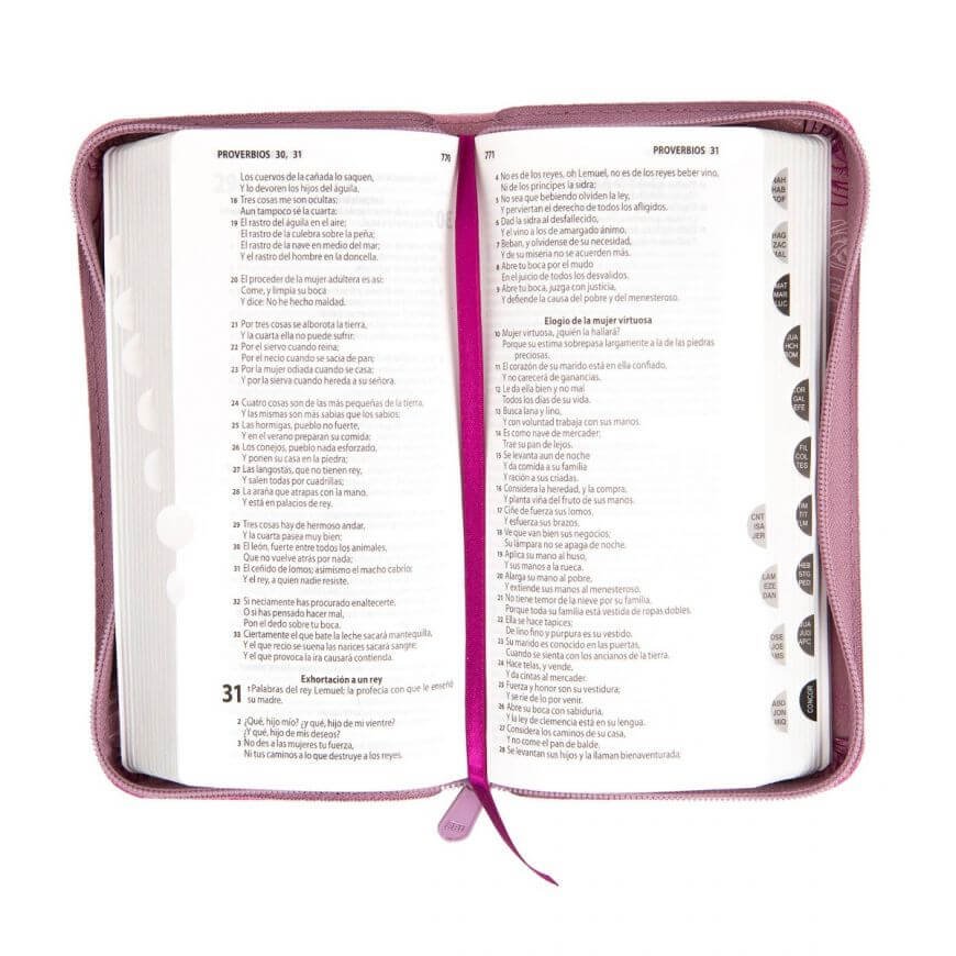 Biblia RVR35cZTI PJR Color Rosado Flores Canto 3 Biblia RVR35cZTI PJR Color Rosado Flores Canto - Image 3