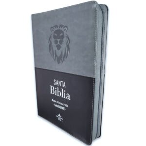 Biblia Letra Gigante 15 puntos RV1960  Negro Gris León