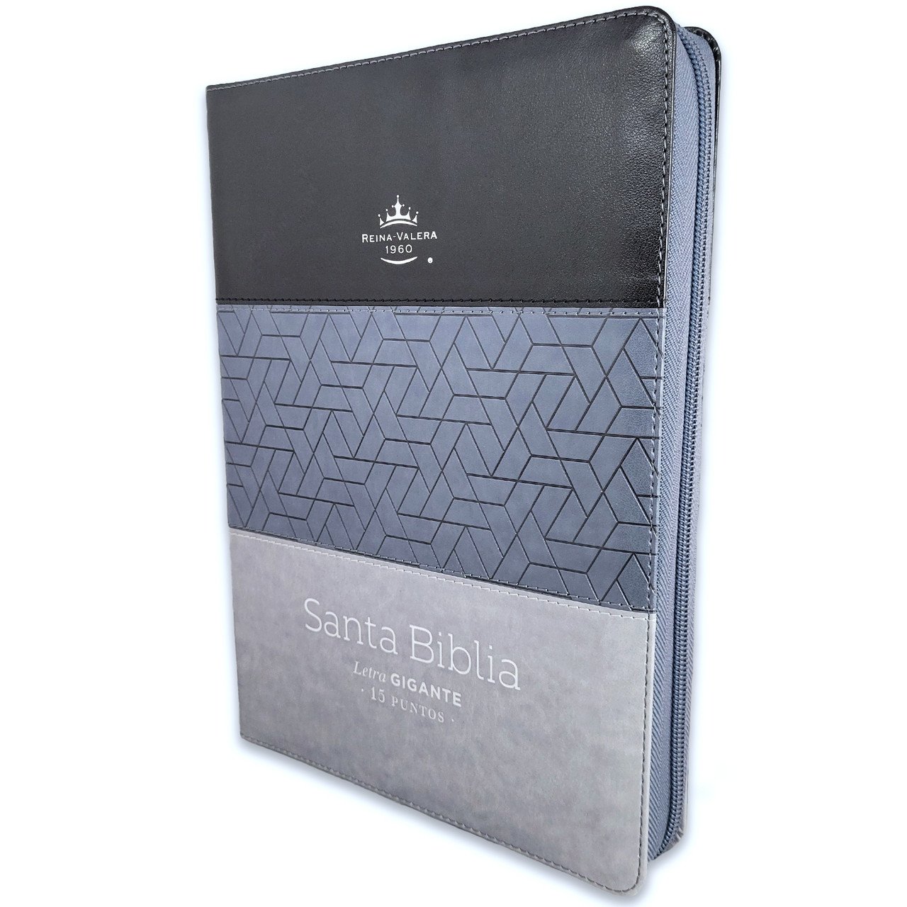 Biblia Letra Gigante 15 puntos RV1960 Tricolor Negro y Gris 1 Biblia Letra Gigante 15 puntos RV1960 Tricolor Negro y Gris
