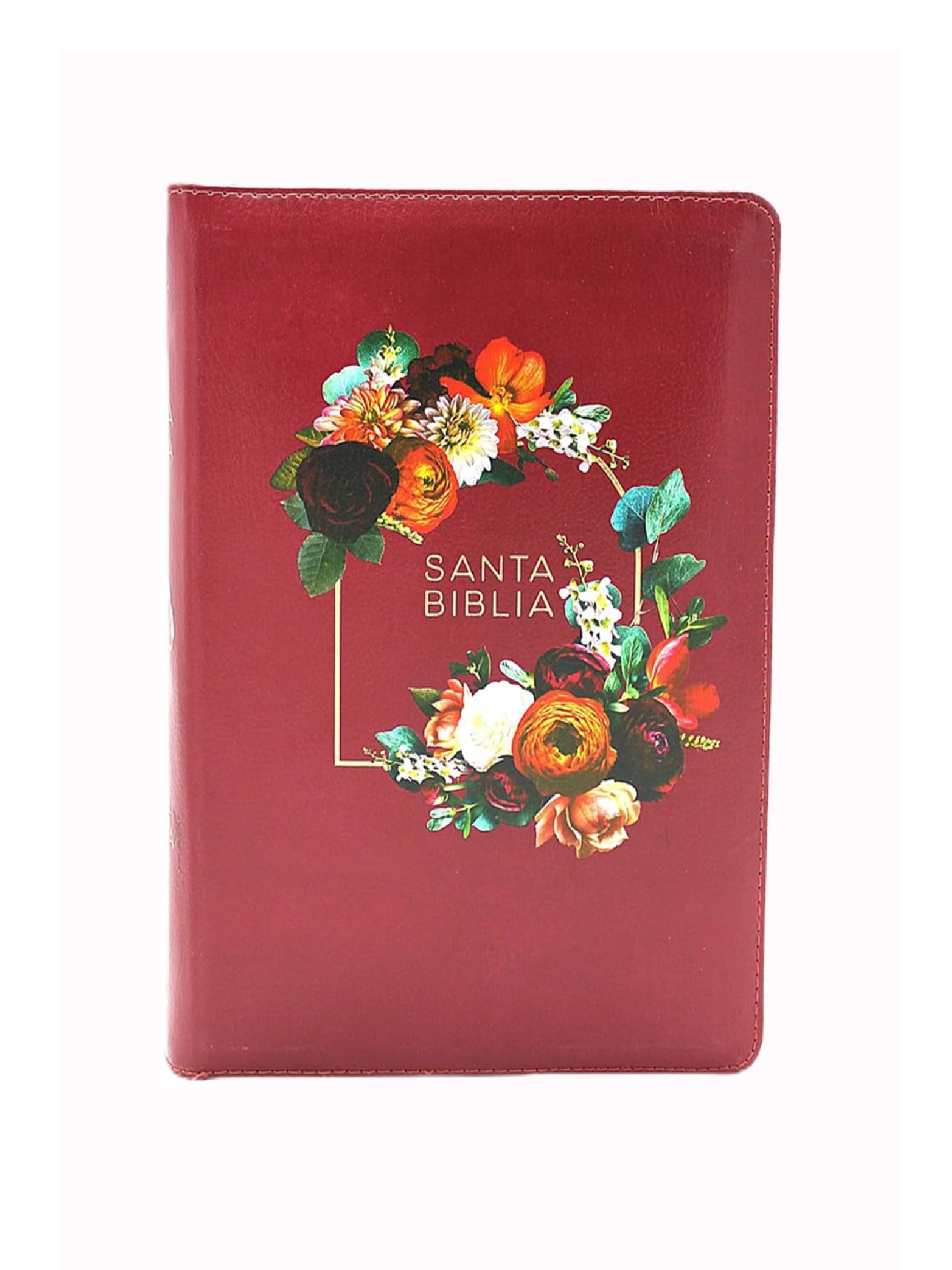 Biblia para Mujeres Letra Gigante, Tamano Manual. Con Cierre e Índice, Símil Piel, Granada Con Flores, RVR 1960 1 Biblia para Mujer Reina Valera 1960