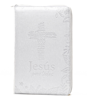Biblia de Promesas RVR-1960, Jesús Para Todos LG con cierre, Marfil