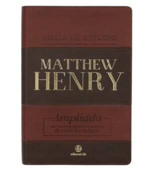 Biblia de Estudio Matthew Henry  Piel Italiana Marrón