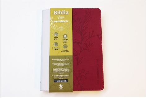 Biblia RVR60 Letra Súper Gigante Color Fucsia Canto Plateado Qr 1 Biblia RVR60 Letra Súper Gigante Color Fucsia Canto Plateado Qr