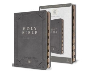 Biblia Ingles KJV Gris Indice Letra Gigante