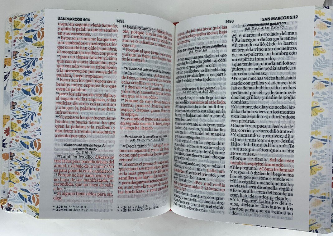 Biblia RVR60 045 LG Primaveral Naranja 3 Biblia RVR60 045 LG Primaveral Naranja - Image 3