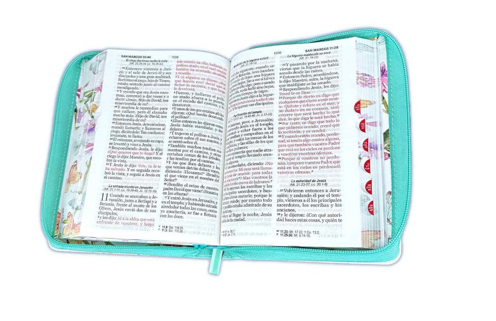 Biblia RVR60 045 LG Mariposas Turquesa 3 Biblia RVR60 045 LG Mariposas Turquesa - Image 3