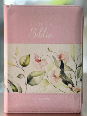 Biblia RVR60 045 LG con Índice Boho Rosa