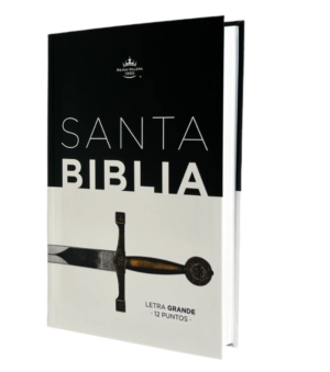 Biblia Rv60 Letra Grande Blanco negro con Espada