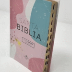 Biblia RVR 1960 Letra Grande Tamaño Manual Tapa Flex Pastel Tricolor con Índice