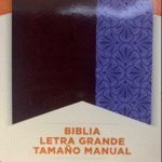 Biblia RVR 1960 Letra Grande Tamaño Manual Morado Marron Símil Piel