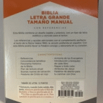 Biblia RVR 1960 Letra Grande Tamaño Manual Morado Marron Símil Piel – imagen 2