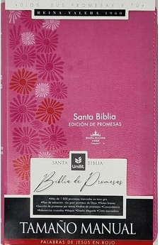 Biblia RVR 1960 de Promesas Rosada Flores 1 Biblia RVR 1960 de Promesas Rosada Flores