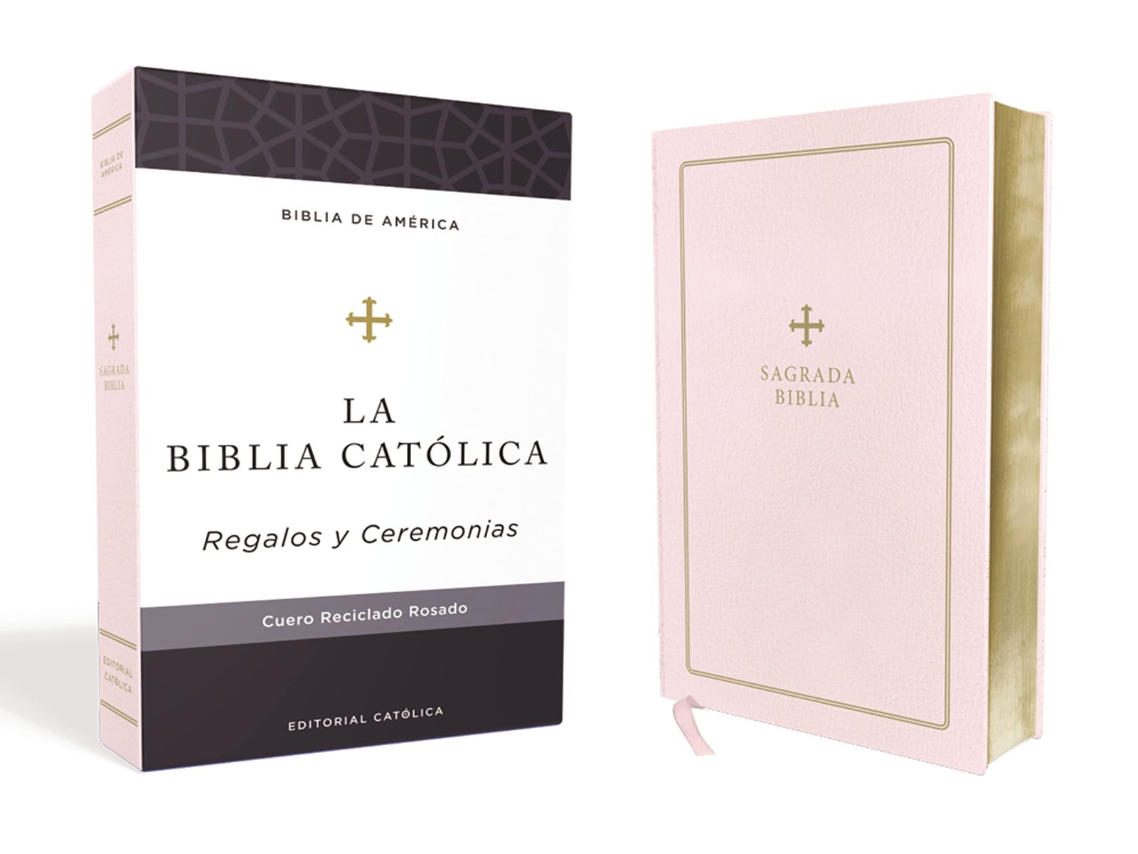Biblia Catolica Para Regalos Y Ceremonias/Piel Elaborada/Rosa 1 Biblia Catolica Para Regalos Y Ceremonias/Piel Elaborada/Rosa