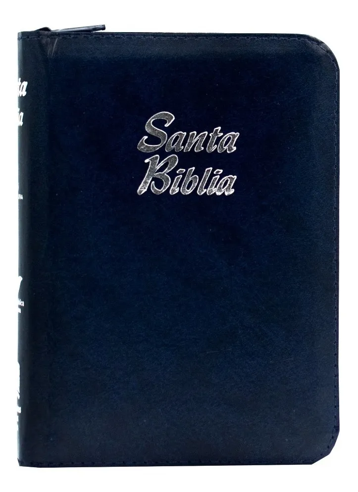 Biblia RVR1960 con cierre - índice pequeño, alcolchada azul 2 Biblia RVR1960 con cierre - índice pequeño, alcolchada azul - Image 2