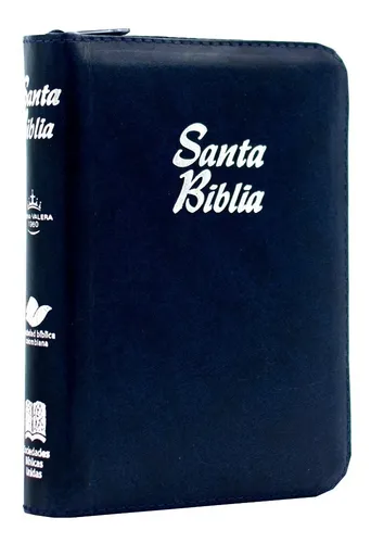 Biblia RVR1960 con cierre - índice pequeño, alcolchada azul 1 Biblia RVR1960 con cierre - índice pequeño, alcolchada azul