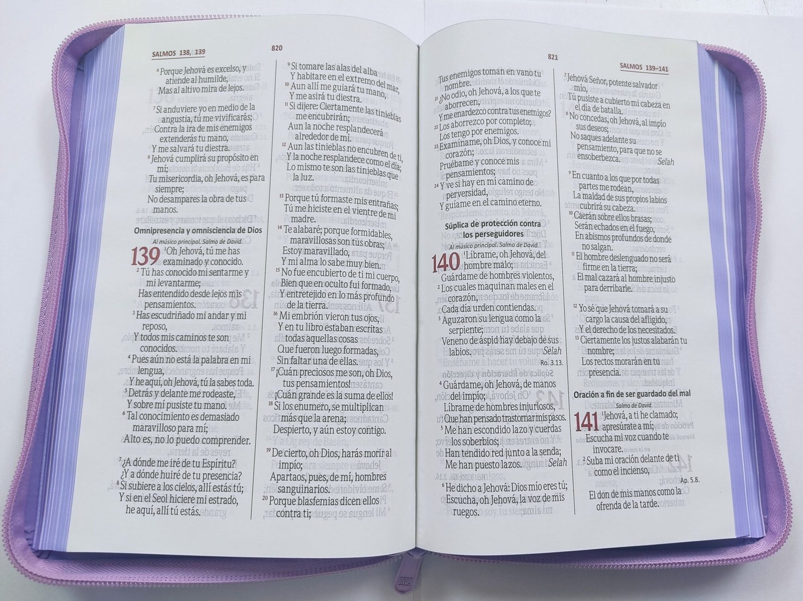 Biblia Letra Grande Con Cierre Lila 2 Biblia Letra Grande Con Cierre Lila - Image 2