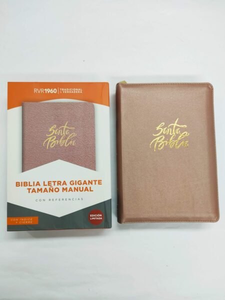 Biblia RVR 1960 Letra Gigante Rosa, tamaño manual con referencias 1 Biblia RVR 1960 Letra Gigante Rosa, tamaño manual con referencias