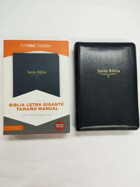Biblia RVR 1960 Letra Gigante Negra, tamaño manual con referencias 1 Biblia RVR 1960 Letra Gigante Negra, tamaño manual con referencias