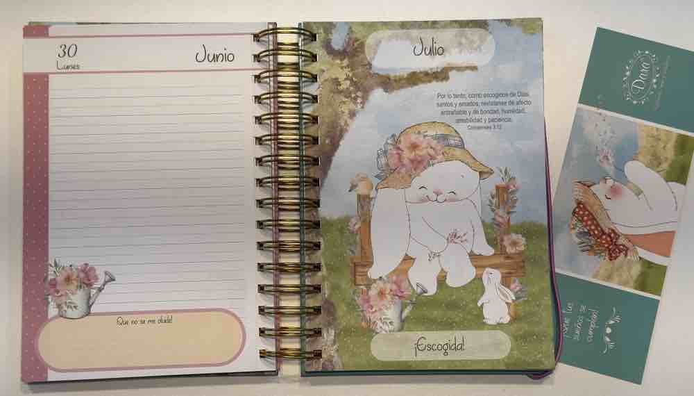 cuaderno Argollado Dara Conejo 2025 2 cuaderno Argollado Dara Conejo 2025 - Image 2