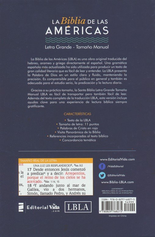 Biblia de las Américas Tamaño Manual 3 Biblia de las Américas Tamaño Manual - Image 3