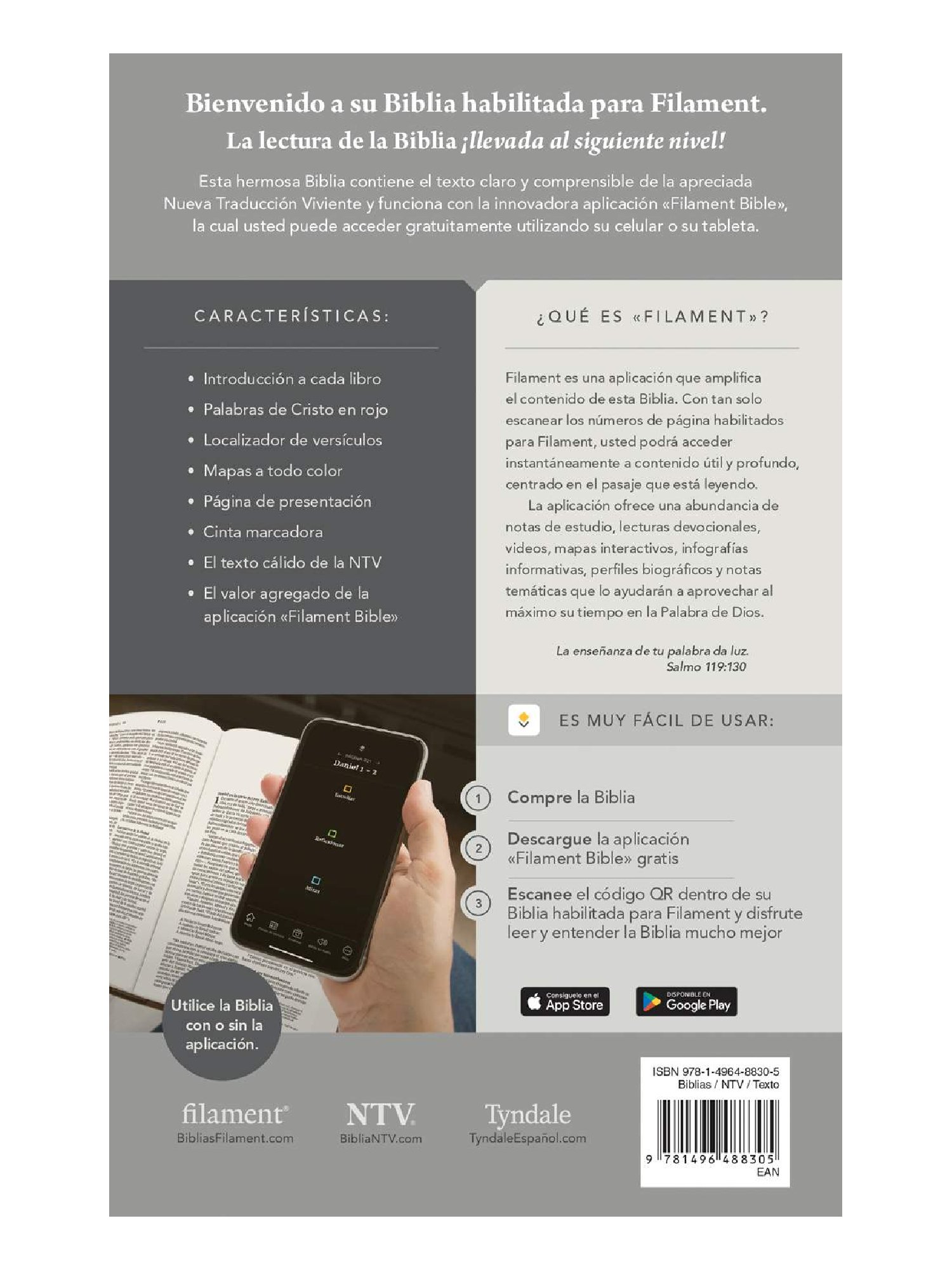 Biblia Manual NTV/Imitación Negra/Letra Grande/Filament 2 Biblia Manual NTV/Imitación Negra/Letra Grande/Filament - Image 2