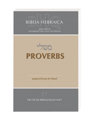 Biblia Hebraica Quinta edición  Proverbs Idioma hebreo