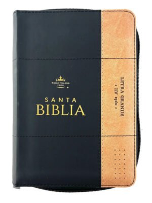 Biblia RVR60/ Indice -cierre/piel bicolor negro - café PJR