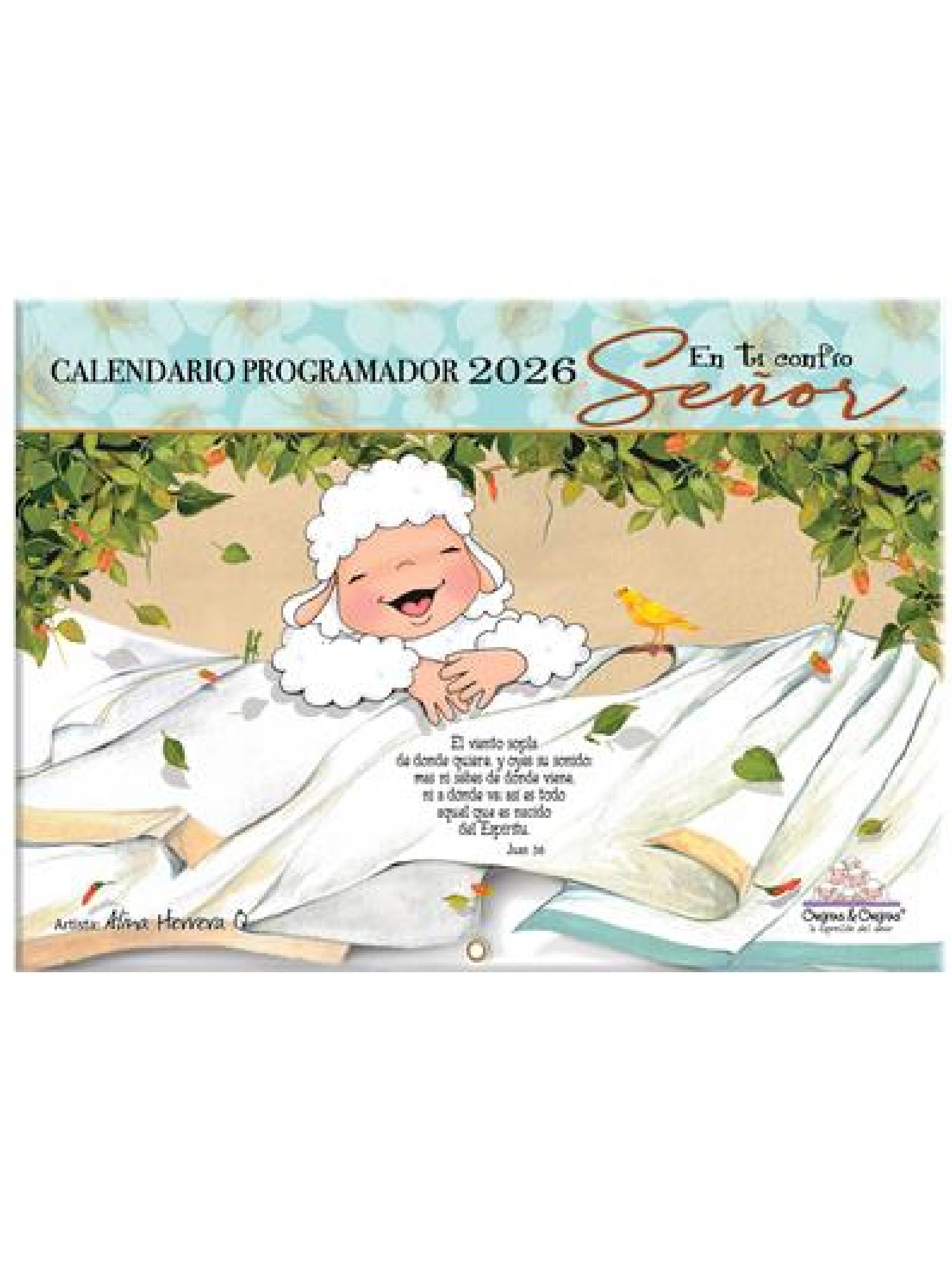 Calendario Ovejitas Programador 2026/Verde En Ti Confio Señor 1 Calendario Ovejitas Programador 2026 Verde