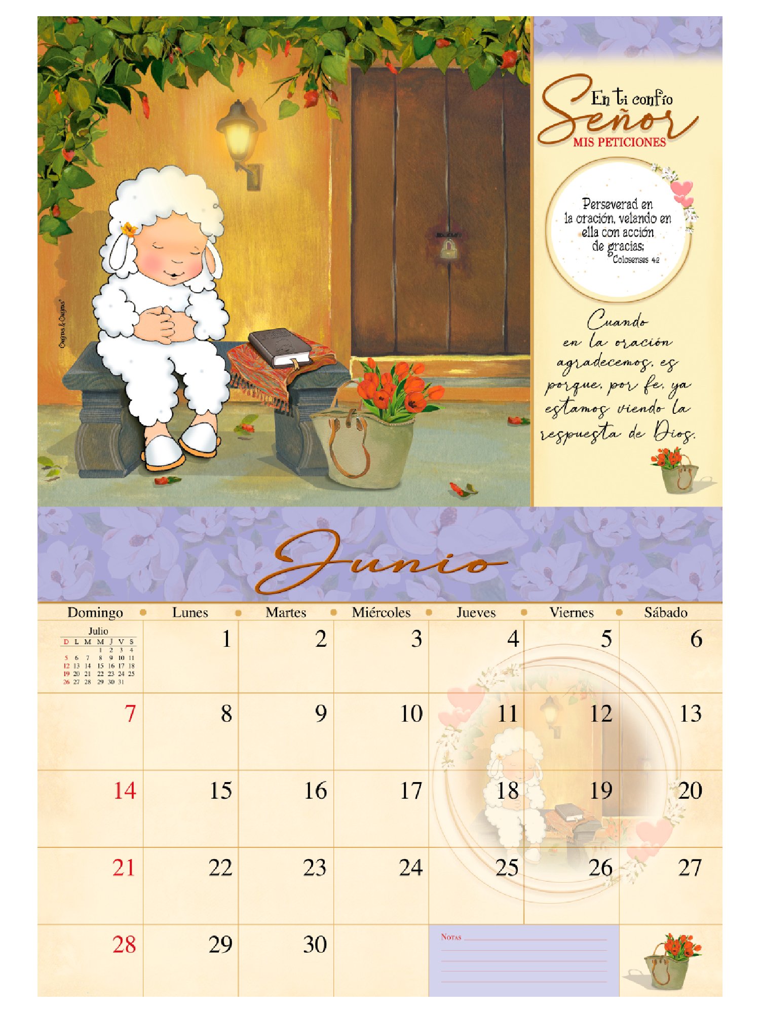 Calendario Ovejitas Programador 2026/Rosado En Ti Confio Señor 2 Calendario Ovejitas Programador 2026/Rosado En Ti Confio Señor - Image 2