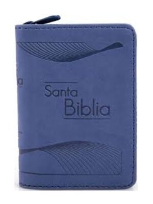Biblia Mini Bolsillo RVR 1960 con Cierre Azul