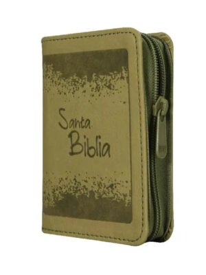Biblia Mini Bolsillo RVR 1960 con Cierre Verde Oliva