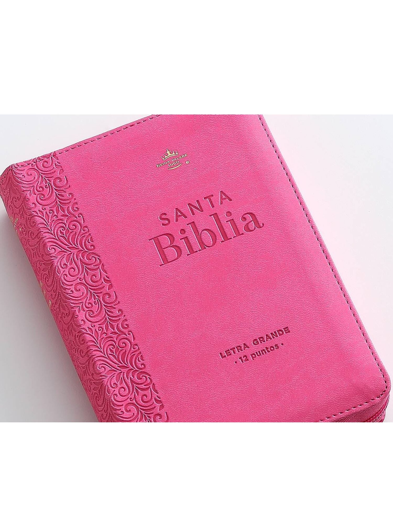 Biblia RVR60 con Cierre Portátil Sentí piel fucsia floral 2 Biblia RVR60 con Cierre Portátil Sentí piel fucsia floral - Image 2