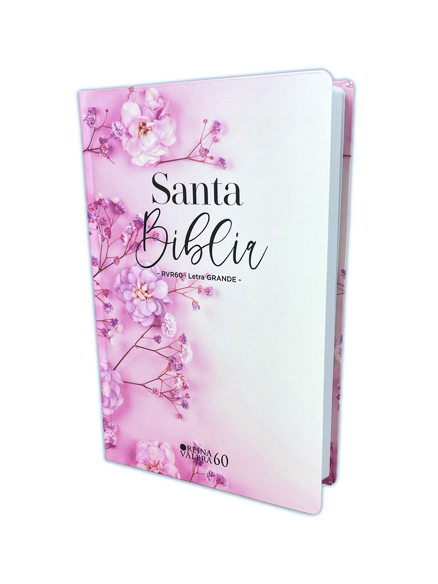 RVR60 Biblia Letra Grande Vinilo/Flores/Rosa 1 RVR60 Biblia Letra Grande Vinilo/Flores/Rosa