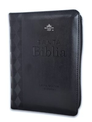 Biblia RV1960 Letra Grande Compacta con Cierre Negro