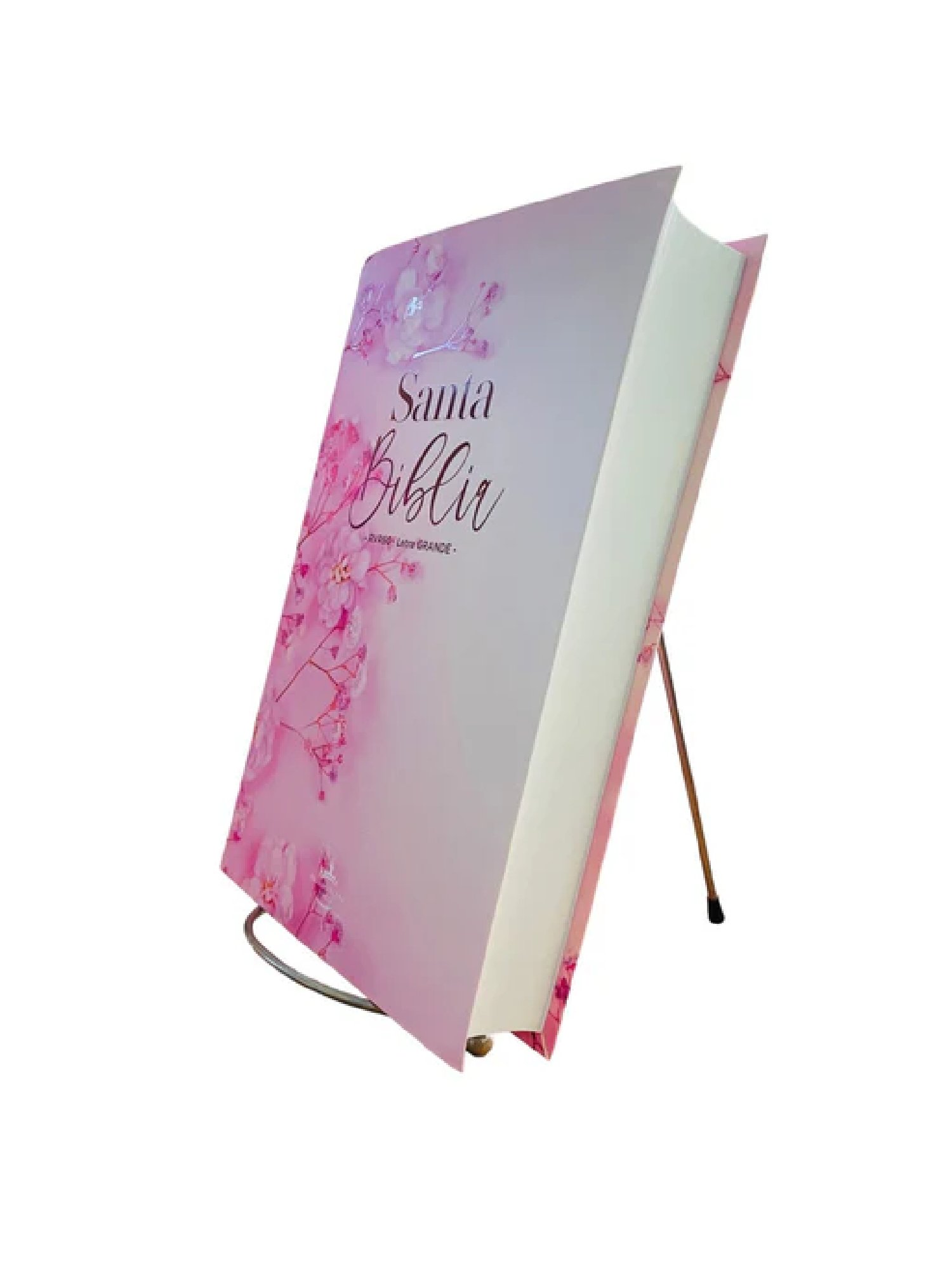 RVR60 Biblia Letra Grande Vinilo/Flores/Rosa 2 RVR60 Biblia Letra Grande Vinilo/Flores/Rosa - Image 2