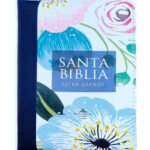 Reina Valera 60 Letra Grande Azul Flores