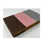 Biblia RVR 1960 Letra Grande Tamaño Manual Tricolor Rosa Blanco Marrón – imagen 2