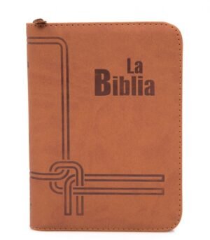 Biblia 045 cosida con cierre- café