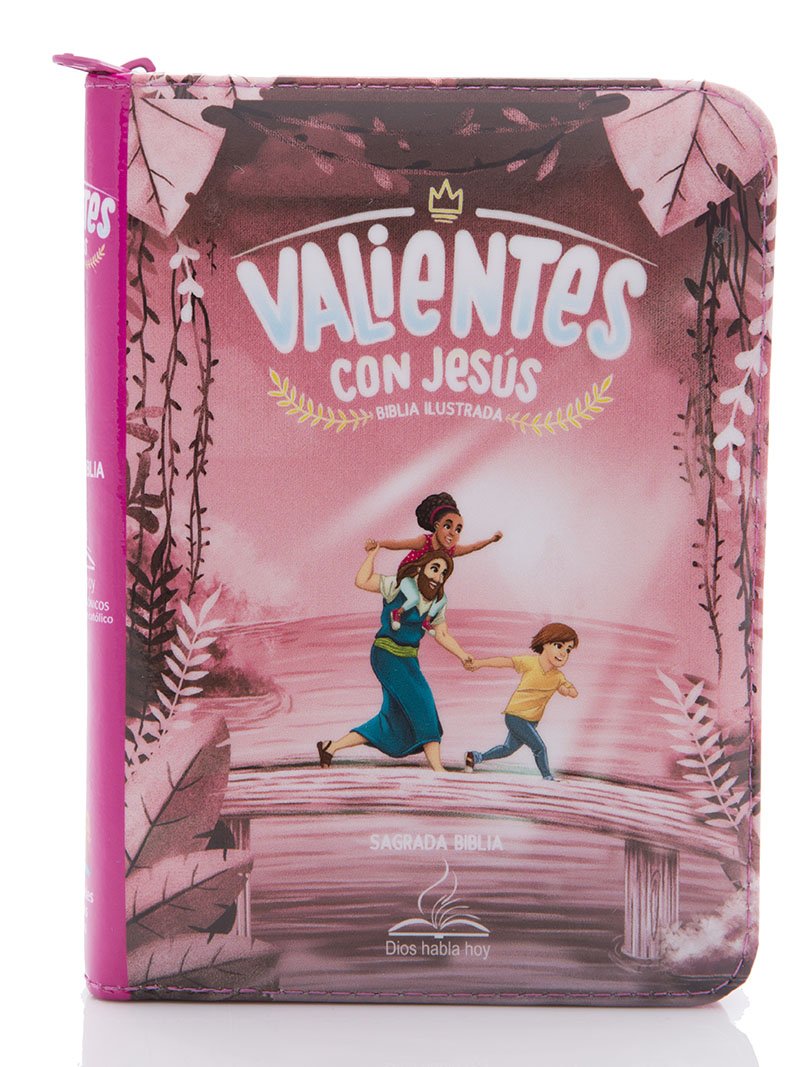 DHH Biblia Ilustrada Valientes con Jesús Rosada SBC