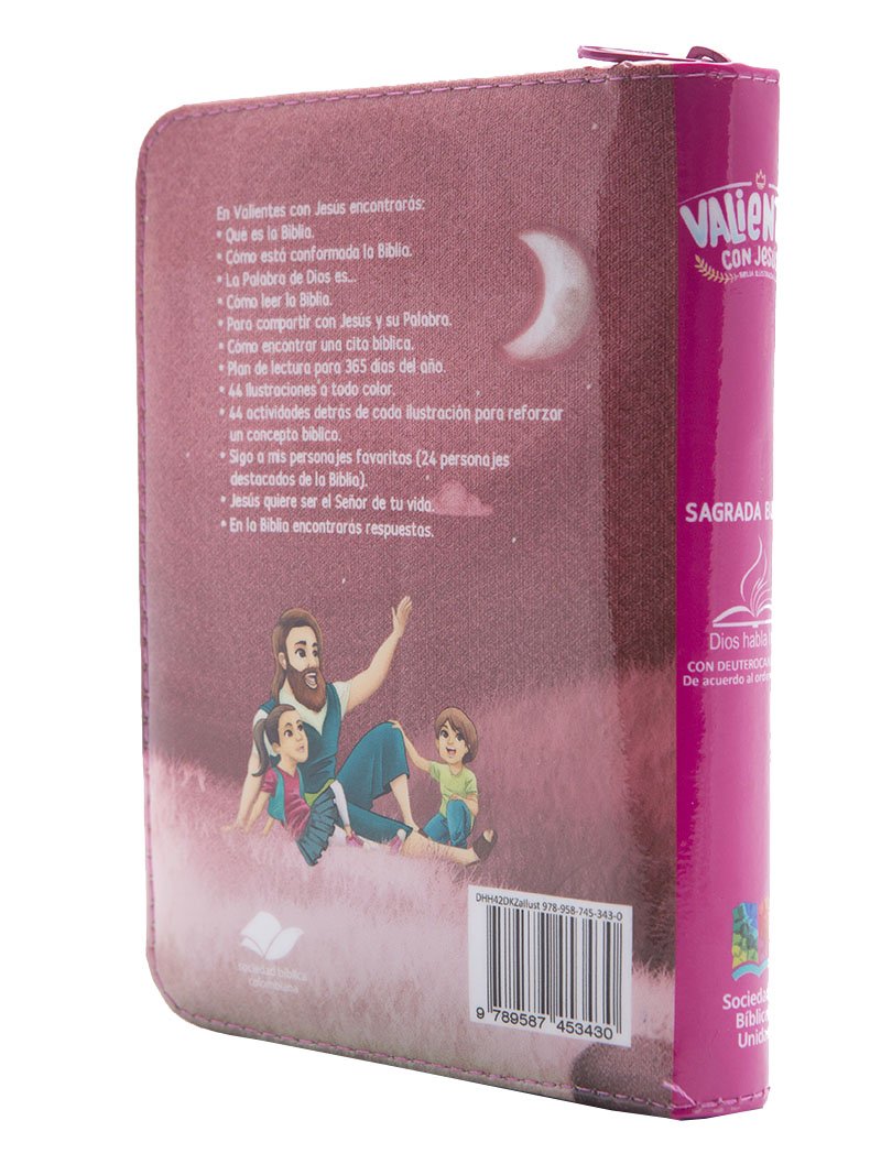DHH Biblia Ilustrada Valientes con Jesús Rosada SBC - Image 4