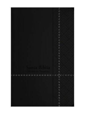 Biblia de Promesas RVR 1960 Letra Grande Manual simil Piel negra con cierre
