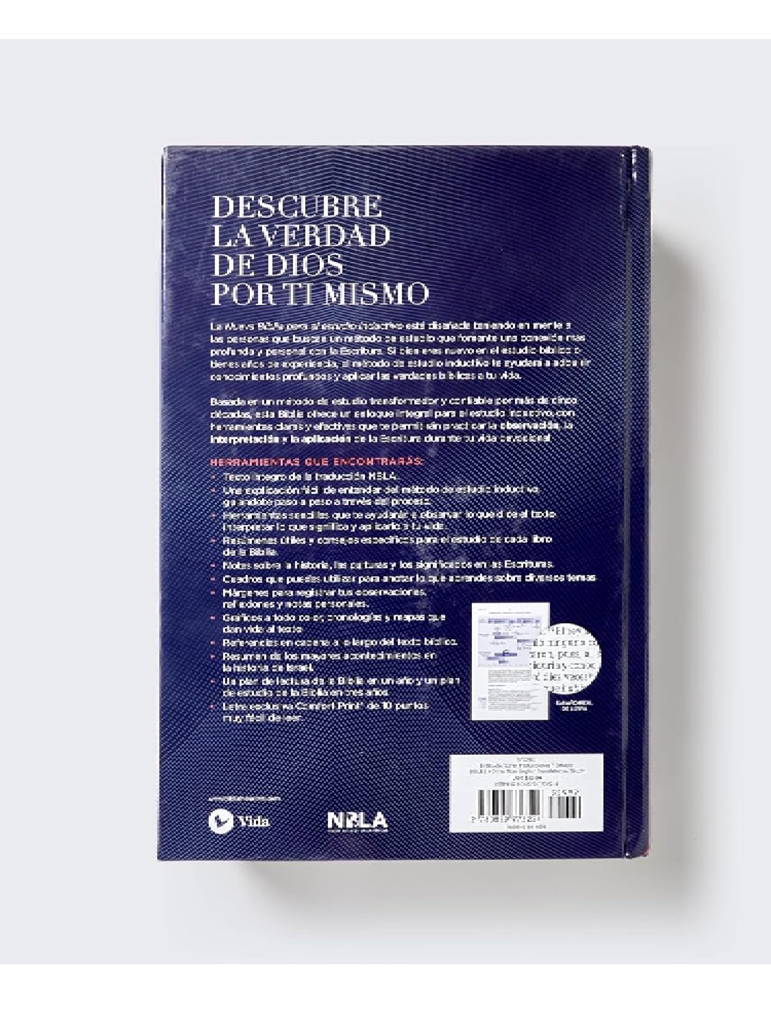 Nueva Biblia NBLA para el estudio inductivo, Interior a dos colores, Tapa dura, Comfort Print 3 Nueva Biblia NBLA para el estudio inductivo, Interior a dos colores, Tapa dura, Comfort Print - Image 3