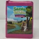 Biblia RVR 2020 para Niñas Rosada Vinilo con Cierre – imagen 5