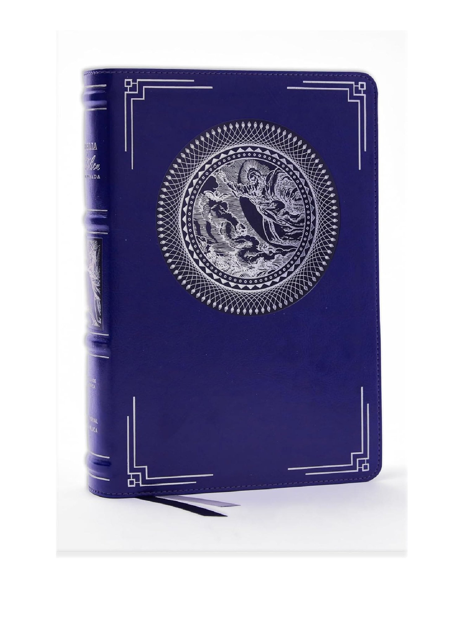 Biblia Católica Ilustrada Imitación Piel - Azul 1 Biblia Católica