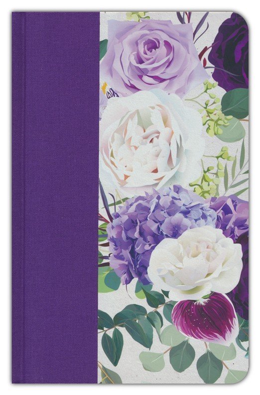 Biblia RV60 Tela morada con flores 1 Biblia RV60 Tela morada con flores