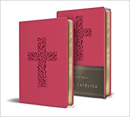 Biblia Católica / Símil Piel Fucsia, Tamaño Compacto