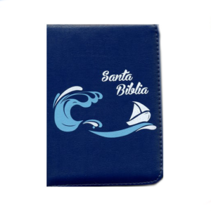 Biblia Reina Valera Canto azul con cierre