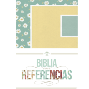 Biblia con referencias - margaritas turquesa