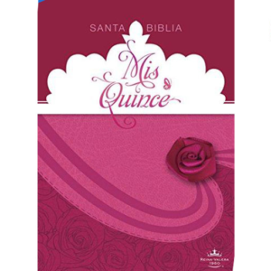 Biblia/RVR60/Para Quinceañeras/Imitacion Piel/Frambuesa Con Aplique