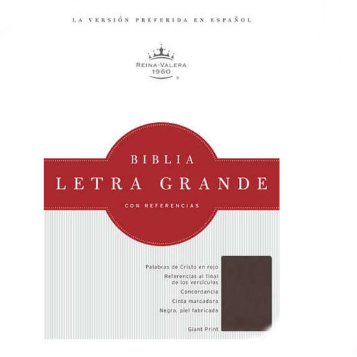 Biblia Letra Gigante, chocolate símil piel RVR60 1 Biblia Letra Gigante, chocolate símil piel RVR60